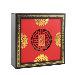 红色燕窝雕花燕窝天然燕窝包装盒塑料透明盒子100g250克空盒礼盒