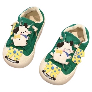 春秋帆布鞋女童软底不累脚春款儿童宝宝幼儿园室内鞋女孩女宝布鞋