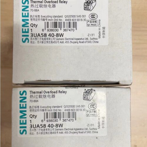 议价3UA5840-8W过载继电器 辅助触点：1 个常开触点  1 个常闭触