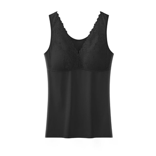 胖mm秋冬新款磨毛保暖塑身背心女士免穿文胸塑型收腹大码内衣