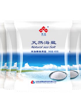 鲁晶未加碘天然海盐400g*6袋