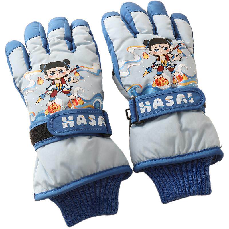 中童滑雪手套冬季防水男童加厚