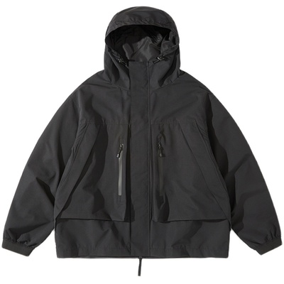 夹克外套户外连帽日系冲锋衣口袋