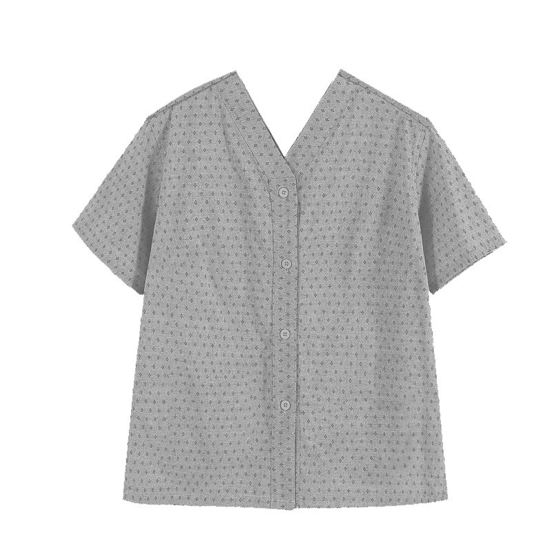头疗服背开扣男士前开扣按摩针灸服艾灸耳服推背理疗洗头服艾灸女