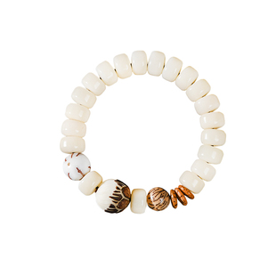 天然白玉菩提根原籽莲花菩提佛手串p84血丝菩提配珠男女盘玩手链