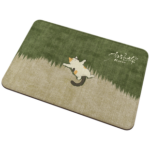 浴室地垫卫生间家用脚垫防滑吸水垫子萨利麻编织地毯洗手间脚踏垫