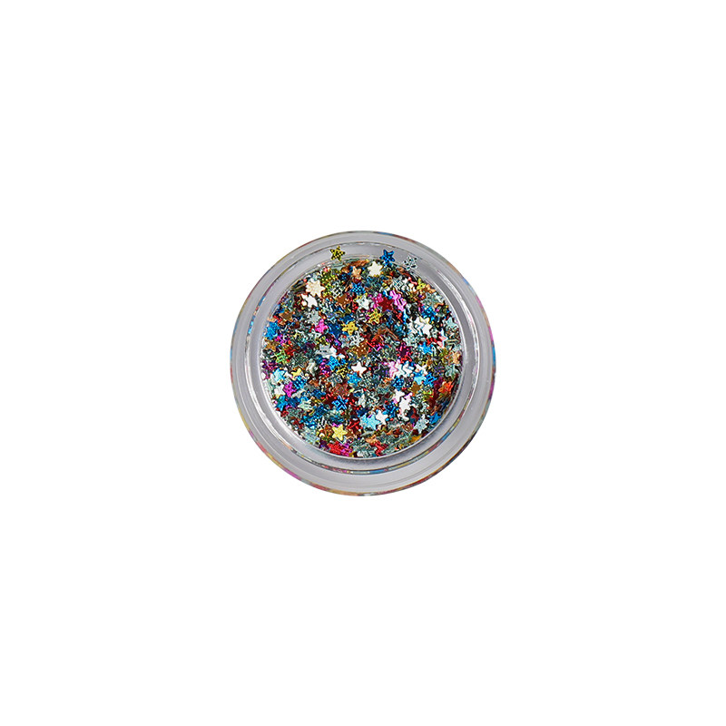 新年闪耀混彩迷你星星亮片 氛围感爱心亮片美甲穿戴甲饰品