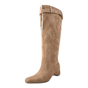 6cm辣妹大筒围堆堆靴女高筒靴2025冬季新款时尚方头粗高跟雪地靴