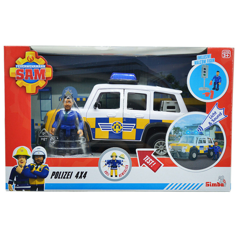 消防员山姆马尔科姆警车套装玩具