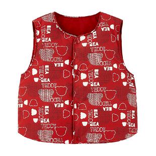 微狮牧尼婴儿羽绒马甲新年冬季男女宝宝拜年背心幼儿坎肩马夹过年