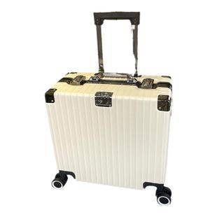 18寸铝框拉杆行李箱可登机20带上飞机免托运出差密码横款正方形