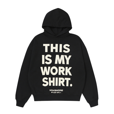 Makemore重磅连帽WORK系列卫衣