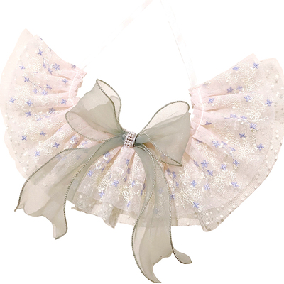 原创手作小碎花仙气网纱拍照猫咪