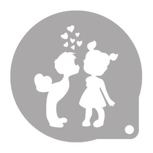 新款创意图案咖啡拉花模具奶茶印花撒粉抹茶糖粉造型神器3个包邮