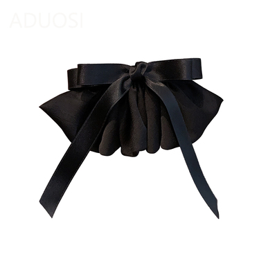 阿朵丝韩系黑色裙摆蝴蝶结弹簧夹