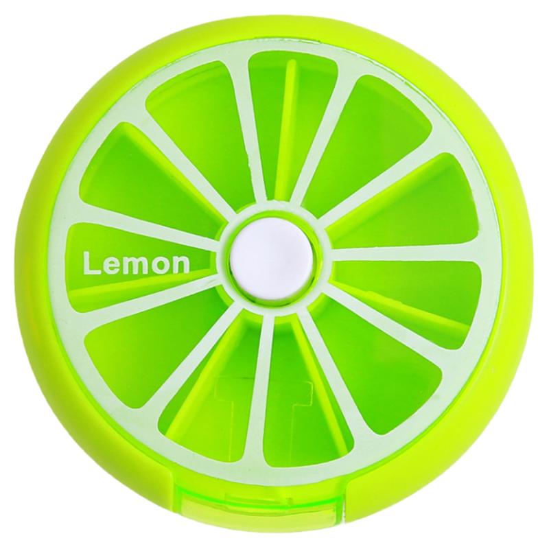 随身小药盒一周药品分装器旋转便携旅行可爱糖果收纳盒迷你药丸盒