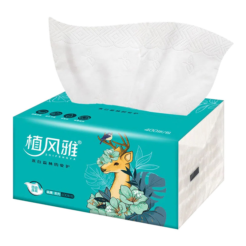 植风雅加量加厚抽取式家庭装