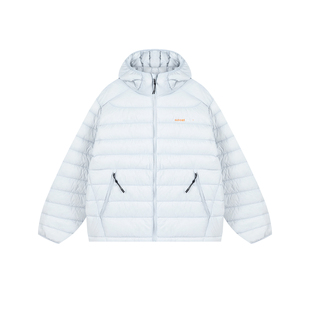 @港仔文艺男 排骨羽绒服男冬季轻薄保暖羽绒衣男生连帽白鸭绒外套