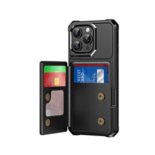 卡包一体适用苹果16promax手机壳新款15多卡槽iPhone14plus卡套13mini后面插卡12零钱包11装卡XR支架17保护套