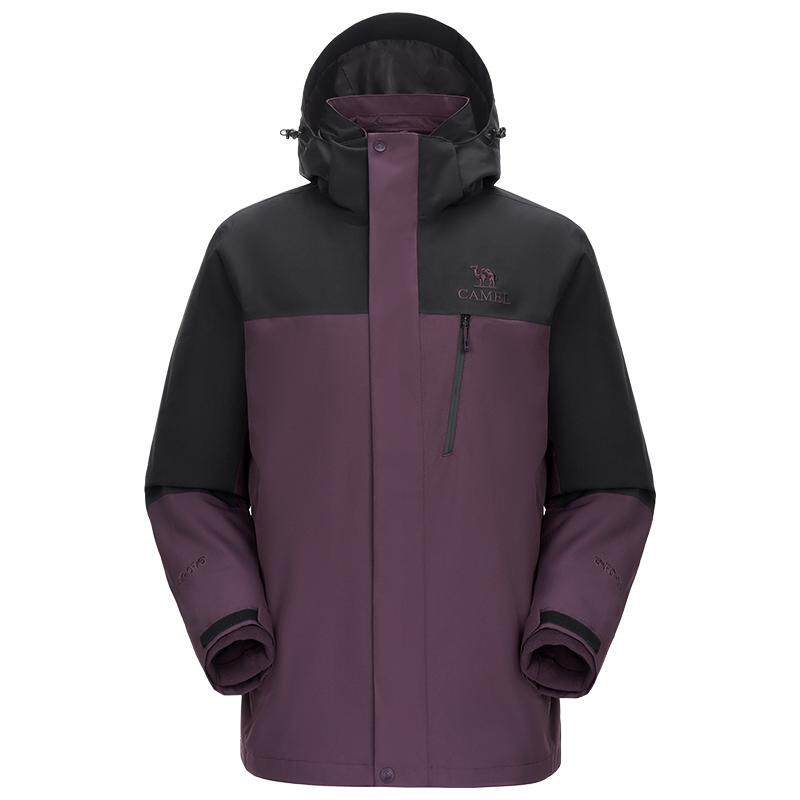 骆驼户外三防冲锋衣男三合一可拆卸两件套外套女防水防风登山服装