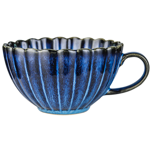 高颜值大号马克杯早餐燕麦杯办公室咖啡杯酸奶杯大容量带杯碟复古