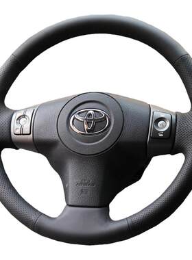 适用于丰田新09/10/11老款RAV4荣放手缝真皮方向盘套专用全包把套
