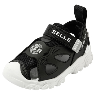 百丽童鞋女童沙滩凉鞋男童运动凉鞋3-6岁儿童包头凉鞋男童溯溪鞋