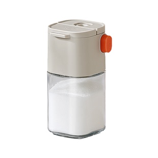 lissa日式定量盐罐厨房家用玻璃调料罐调味料盒胡椒辣椒粉撒料罐