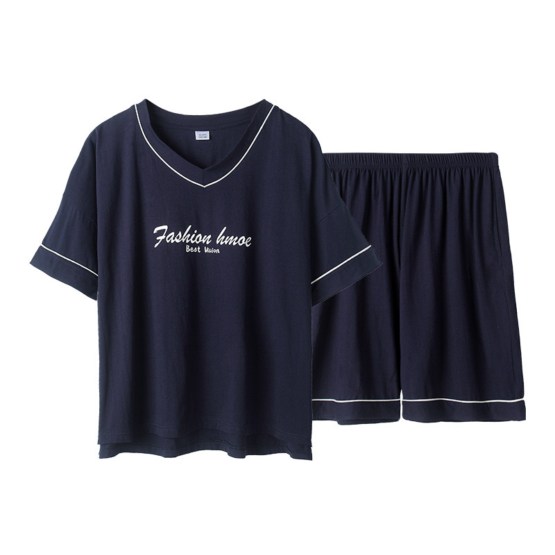 大码女士睡衣夏季纯棉短袖加大200斤胖妹妹薄款加肥加大家居服