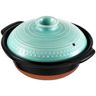 内山窑日本进口万古烧砂锅浮雕天然陶土锅耐高温干烧不裂家用汤锅