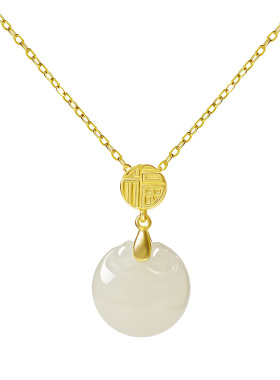 宫里上新天然和田玉项链