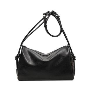 YUEN设计款大容量百搭单肩斜挎包复古软皮通勤水桶枕头托特男女潮