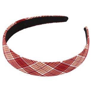 六姊妹吴倩何家欢同款红色格子发箍港风高颅顶宽边头箍发卡发饰