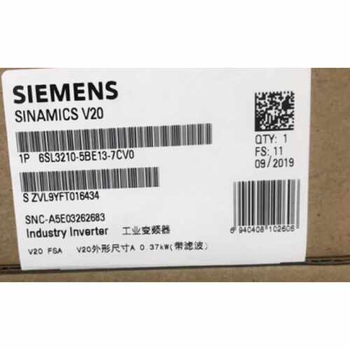 议价6SL3210-5BE13-7CV0西门子V20变频器C3滤波器6SL32105BE137CV
