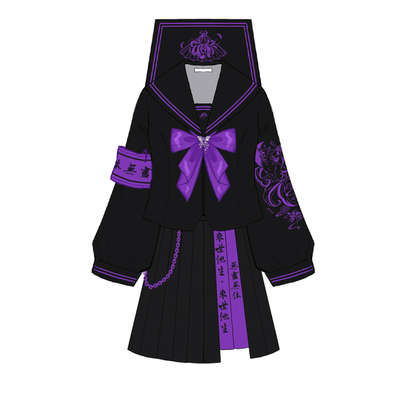 北璃酱不良水手服刺绣裙套装