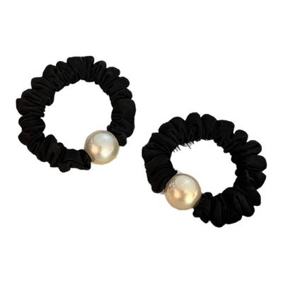 高级感珍珠大肠发圈简约气质头绳