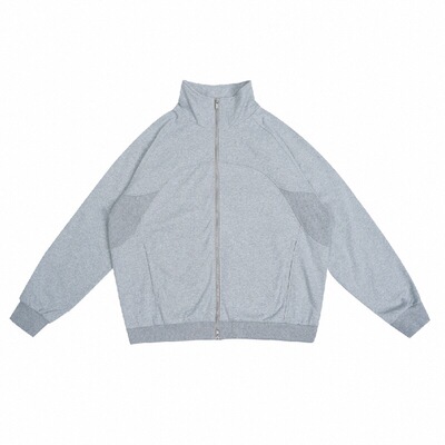 CONTRAFIEN24AW弧形剪裁立领拉链设计卫衣运动简约男外套cleanfit