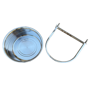 大牛防打翻狗盆架狗碗大号食盆大型犬宠物悬挂式固定不锈钢碗架子