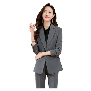 罗蒙女士气质西服套装时尚百搭外套2026秋季新款商务职业西装西裤