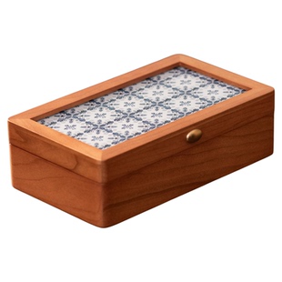 文玩手串收纳盒创意实木精致首饰盒菩提核桃手链天珠散珠收藏盒