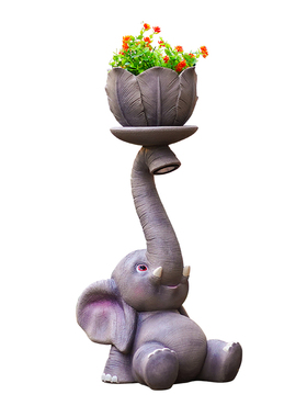庭院大象花盆装饰摆件