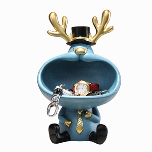 门口钥匙收纳摆件神器置物架入户玄关鞋柜装饰品新房子乔迁礼物