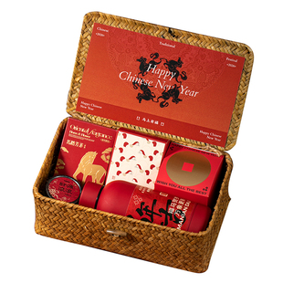 2026马年礼盒新年伴手礼创意包装年会实用礼品商务套装定制编织篮