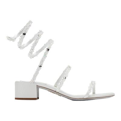 RENE CAOVILLA CINDERELLA系列水钻女士粗跟凉鞋