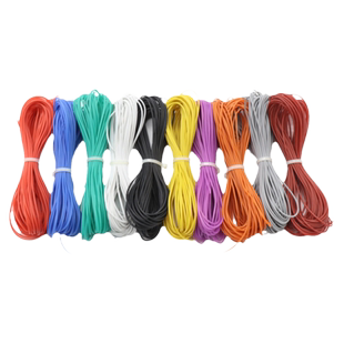 美标硅胶线30 28 26 95平方导线0.08mm新能源耐高温特软硅胶线1米