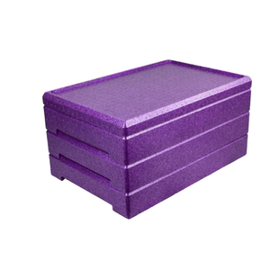 海鲜陈列展示框海鲜市场摆摊冰镇保鲜箱高密度EPP面包托盘3底1盖