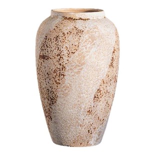 陶瓷花瓶侘寂风法式复古高级感餐桌装饰摆件陶瓷插花花瓶饰品摆件