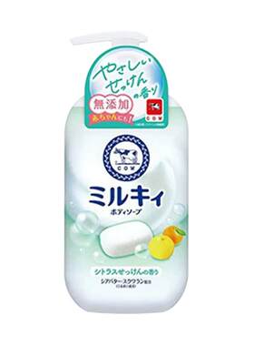 COW/牛乳石硷柑橘柚子香沐浴露持久留香不假滑72小时正品500ml