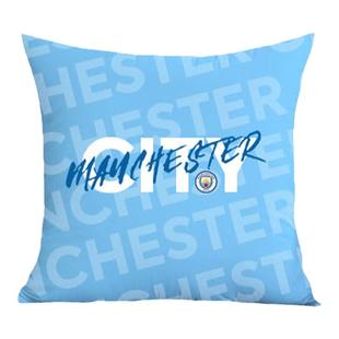曼城队服五冠王足球迷夺冠军纪念抱枕办公室腰枕沙发靠垫床头靠枕