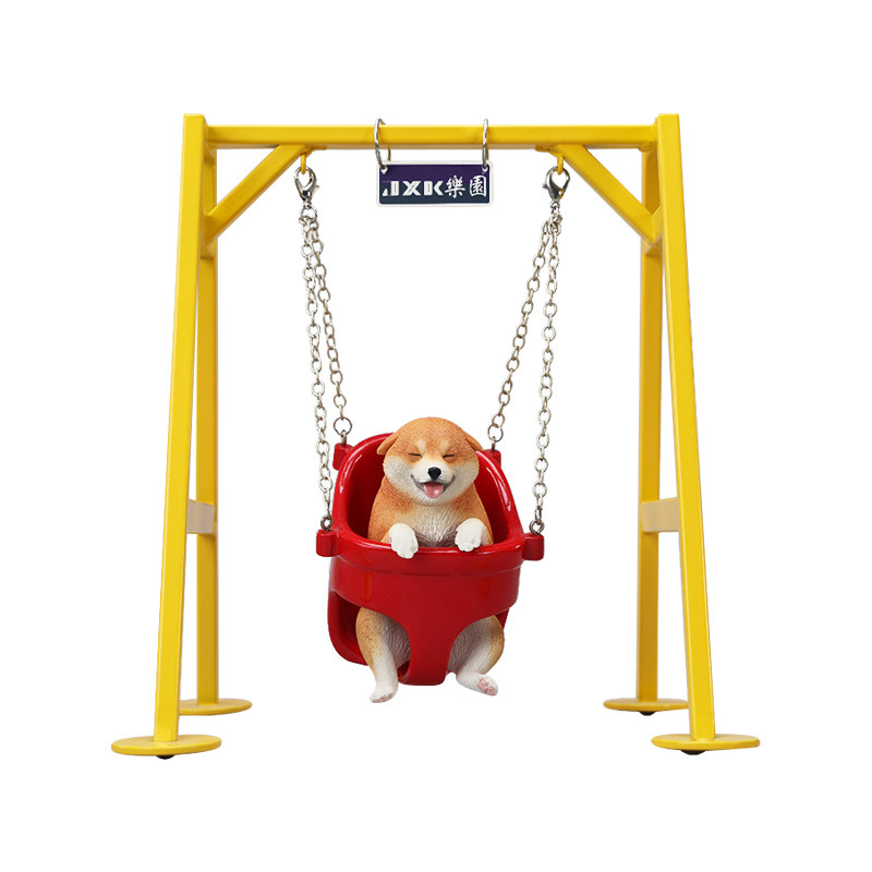 【JXK官方店】荡秋千的柴犬摆件